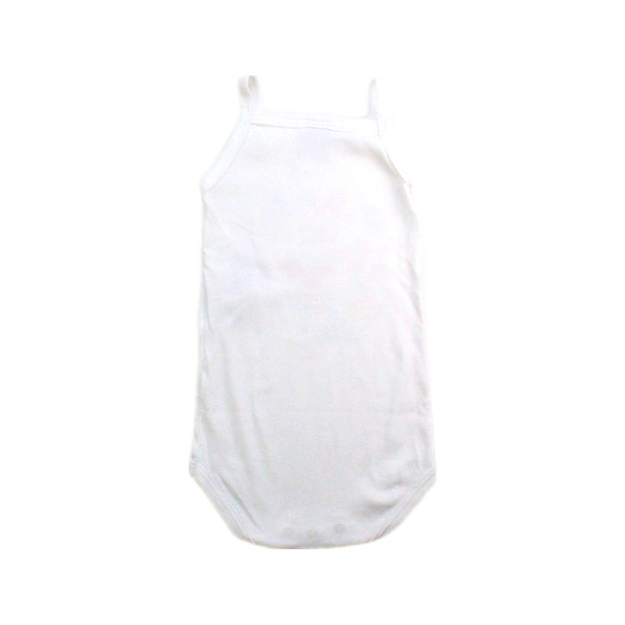 A White Sleeveless Bodysuits from Petit Bateau in size 6-12M for girl. (Back View)