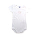 A White Short Sleeve Bodysuits from Petit Bateau in size 6-12M for girl. (Front View)