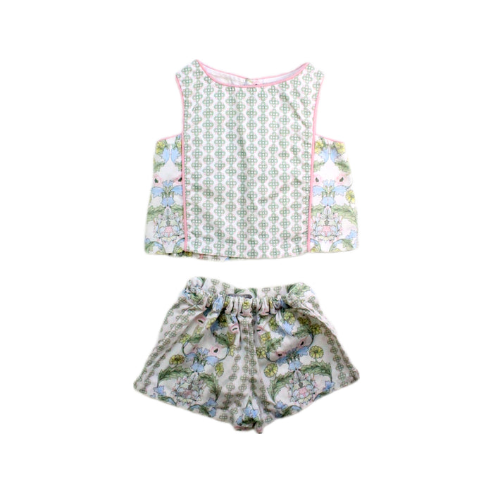 A Pink Shorts Sets from Gingersnaps in size 6-12M for girl. (Front View)