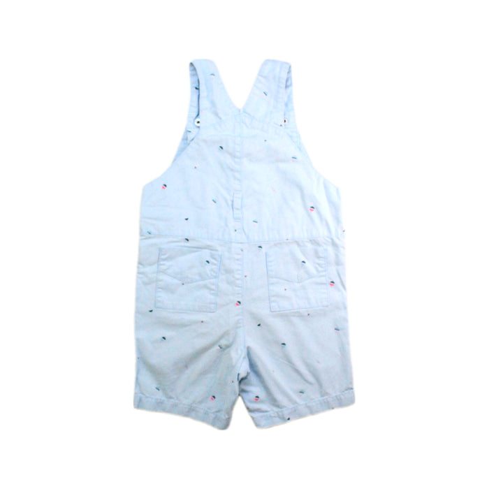 A Blue Overall Shorts from Jacadi in size 18-24M for boy. (Back View)