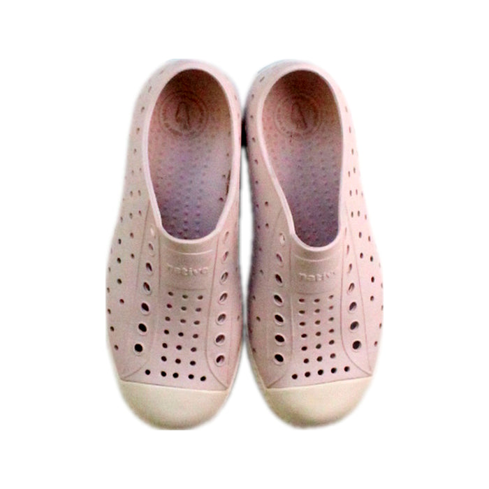 A Pink Sneakers from Native Shoes in size 7Y for girl. (Back View)