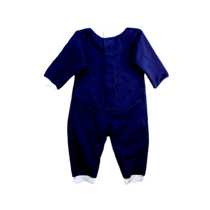 A Navy Floatsuits from Splash About in size 12-18M for boy. (Back View)