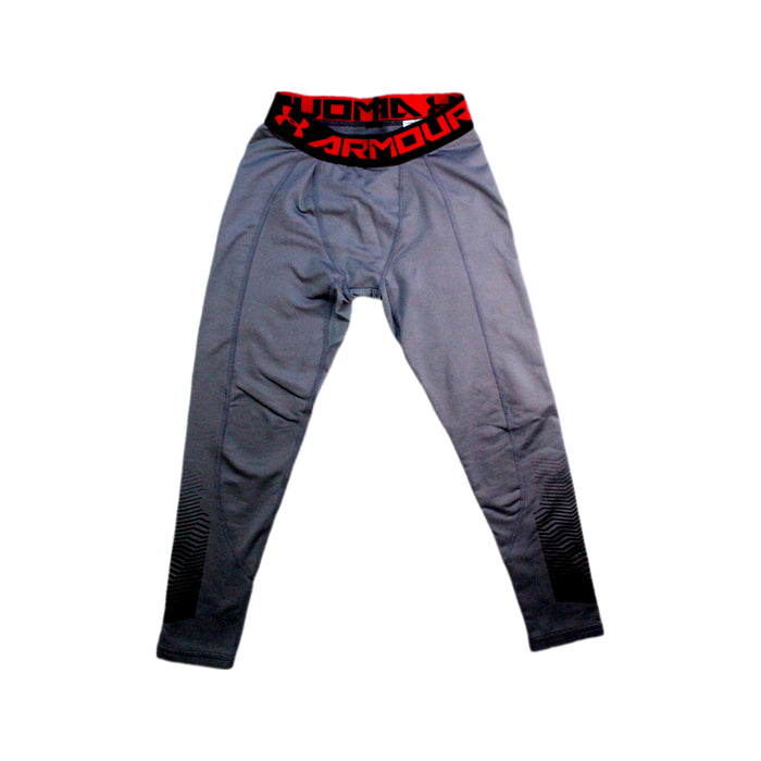 A Grey Active Pants from Under Armour in size 7Y for boy. (Front View)
