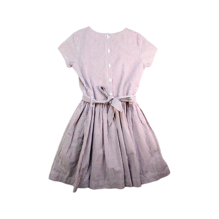 A White Short Sleeve Dresses from Petit Bateau in size 10Y for girl. (Back View)