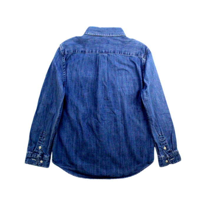 A Blue Long Sleeve Shirts from Ralph Lauren in size 7Y for neutral. (Back View)