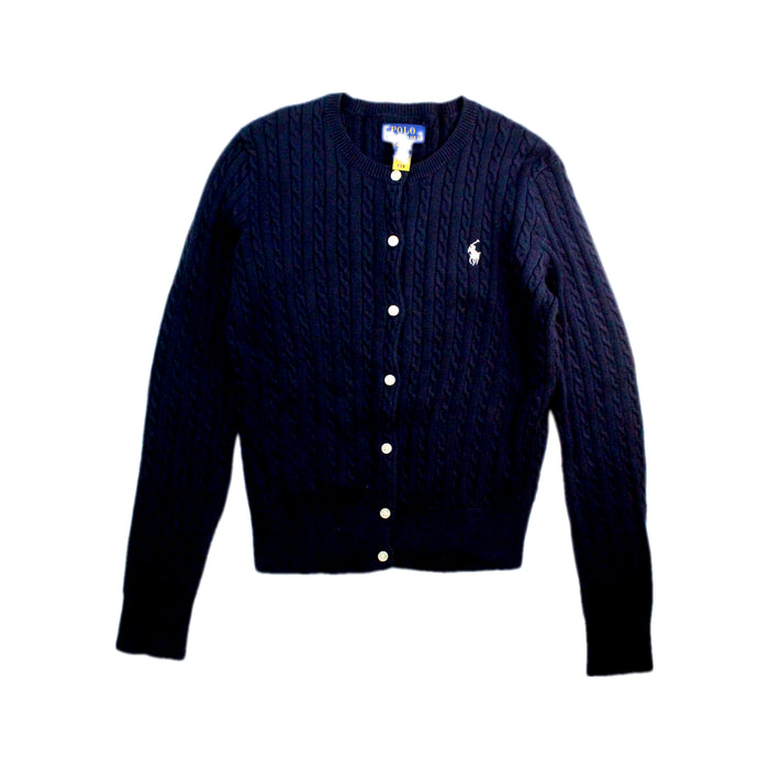 A Navy Cardigans from Polo Ralph Lauren in size 8Y for girl. (Front View)