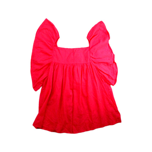 A Red Sleeveless Tops from Bonton in size 10Y for girl. (Front View)