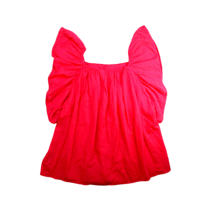 A Red Sleeveless Tops from Bonton in size 10Y for girl. (Back View)