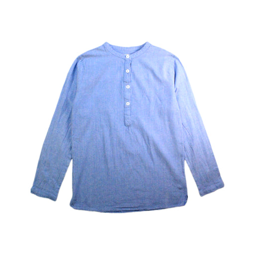 A Blue Long Sleeve Shirts from Bonnet à Pompon in size 12Y for boy. (Front View)