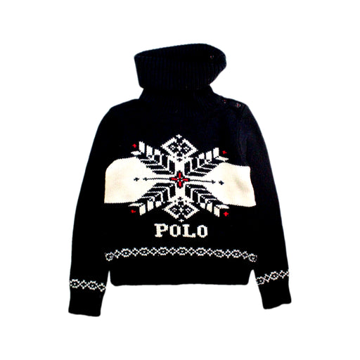 A Black Buttoned Sweatshirts from Polo Ralph Lauren in size 8Y for neutral. (Front View)