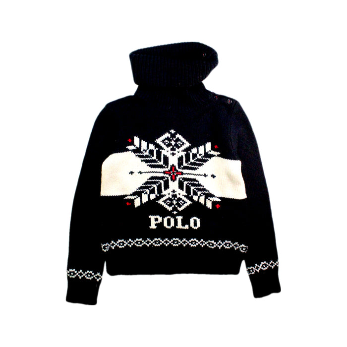 A Black Buttoned Sweatshirts from Polo Ralph Lauren in size 8Y for neutral. (Front View)