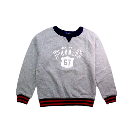 A Grey Crewneck Sweatshirts from Polo Ralph Lauren in size 5T for boy. (Front View)