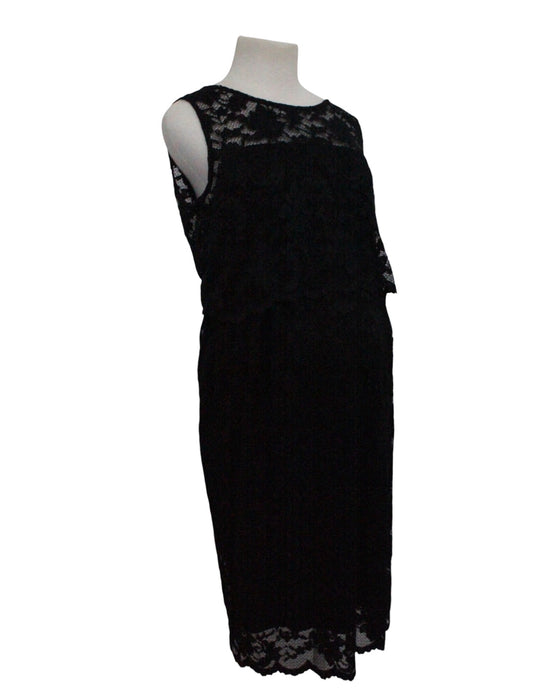 A Black Sleeveless Dresses from Mayarya in size Maternity-L for maternity. (Front View)
