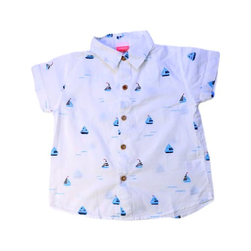 A White Short Sleeve Shirts from Sunuva in size 6-12M for boy. (Front View)