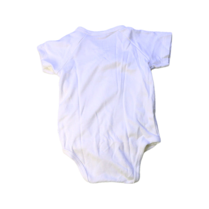 A White Short Sleeve Bodysuits from Mori in size 6-12M for boy. (Back View)