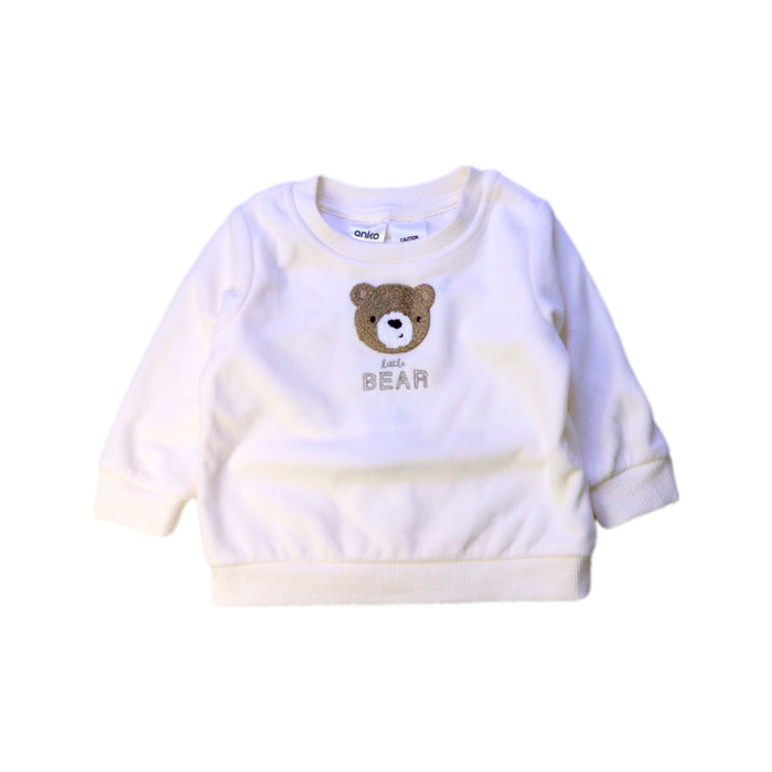 A White Long Sleeve Tops from Anko in size 3-6M for girl. (Front View)