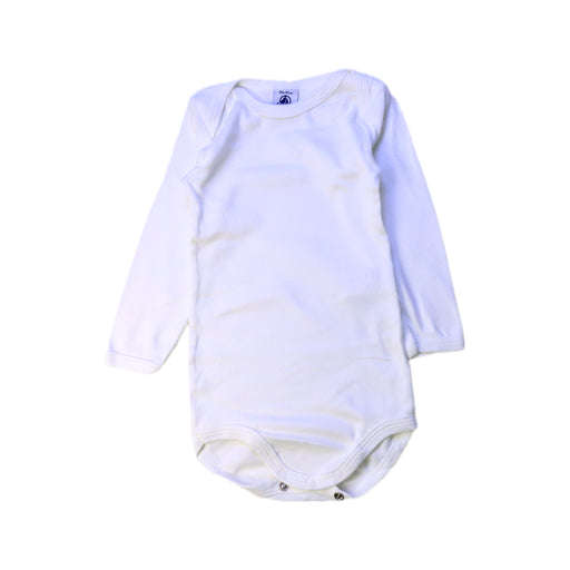A White Long Sleeve Bodysuits from Petit Bateau in size 12-18M for neutral. (Front View)