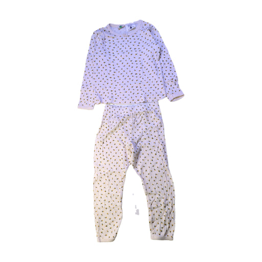 A White Pyjama Sets from Nature Baby in size 3T for girl. (Front View)