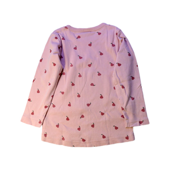 A Pink Long Sleeve Tops from Nature Baby in size 2T for neutral. (Back View)