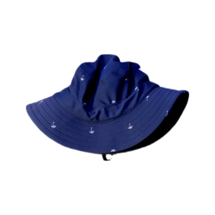 A Navy Sun Hats from Toshi in size 3-6M for neutral. (Front View)