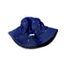 A Navy Sun Hats from Toshi in size 3-6M for neutral. (Back View)