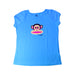 A Blue Short Sleeve T Shirts from Paul Frank in size 7Y for girl. (Front View)