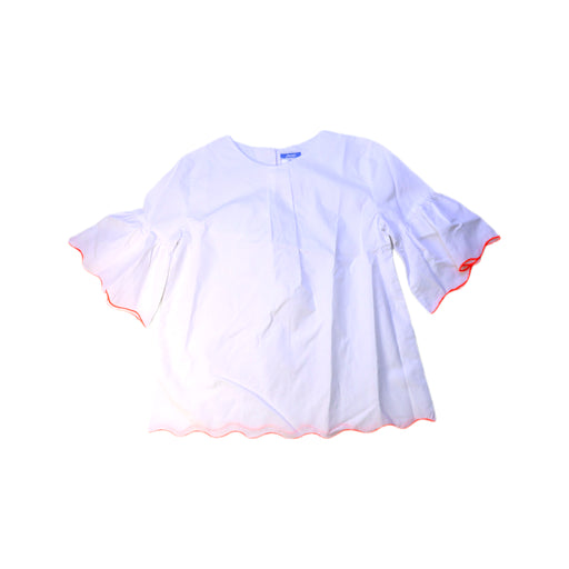 A White Short Sleeve Tops from Jacadi in size 10Y for girl. (Front View)