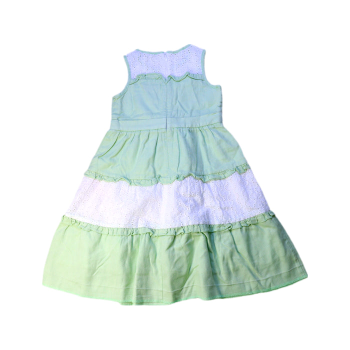 A Green Sleeveless Dresses from Nicholas & Bears in size 6T for girl. (Back View)