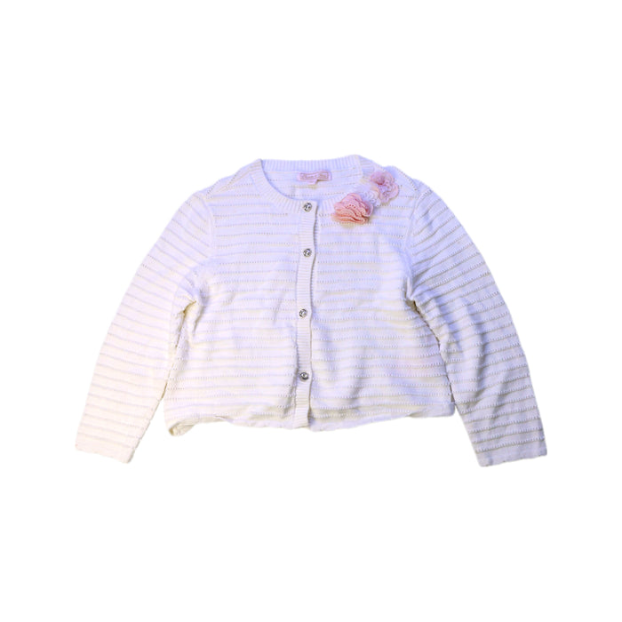 A White Cardigans from Nicholas & Bears in size 6T for girl. (Front View)