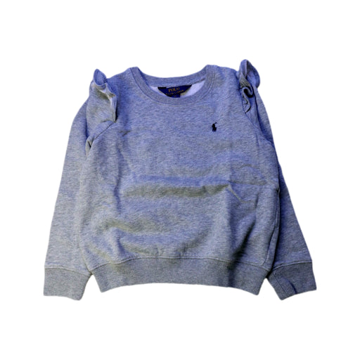 A Grey Crewneck Sweatshirts from Polo Ralph Lauren in size 6T for girl. (Front View)