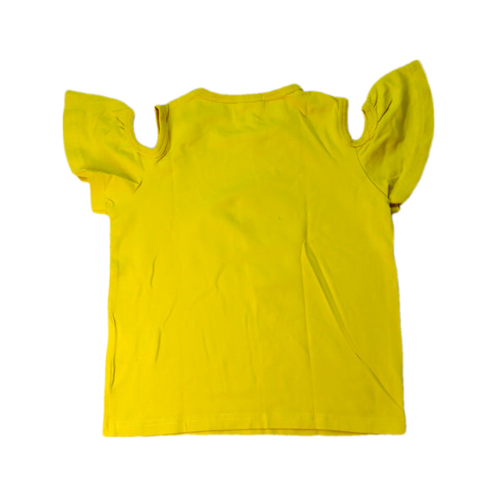 A Yellow Short Sleeve Tops from Bape by A Bathing Ape in size 5T for girl. (Back View)