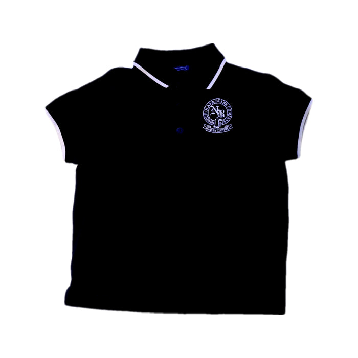 A Black Short Sleeve Polos from Nicholas & Bears in size 3T for boy. (Front View)