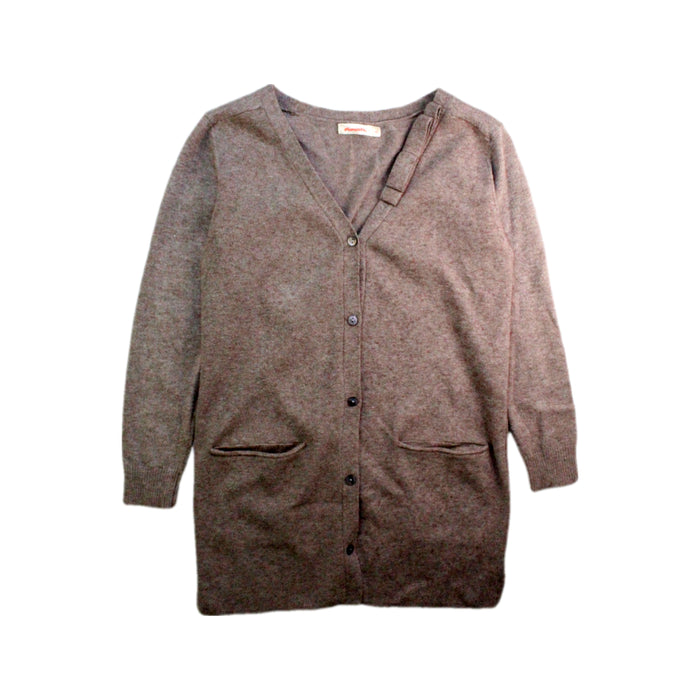 A Brown Cardigans from Momonittu in size 10Y for girl. (Front View)