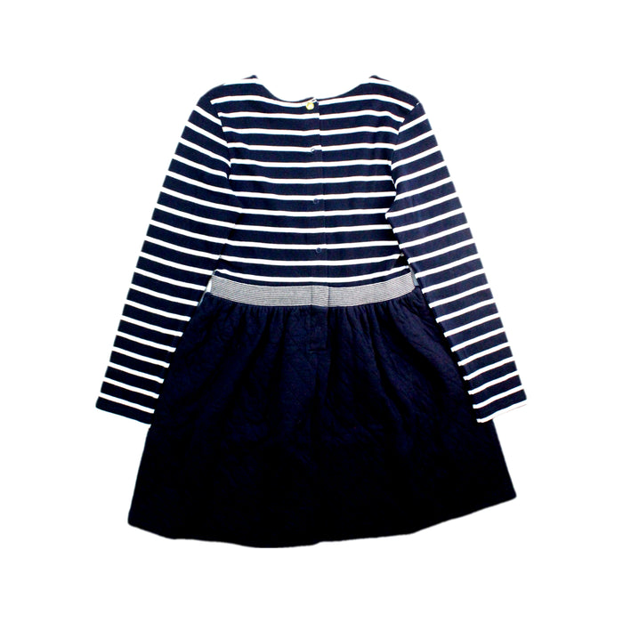 A Navy Long Sleeve Dresses from Petit Bateau in size 10Y for girl. (Back View)