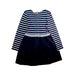 A Navy Long Sleeve Dresses from Petit Bateau in size 10Y for girl. (Back View)