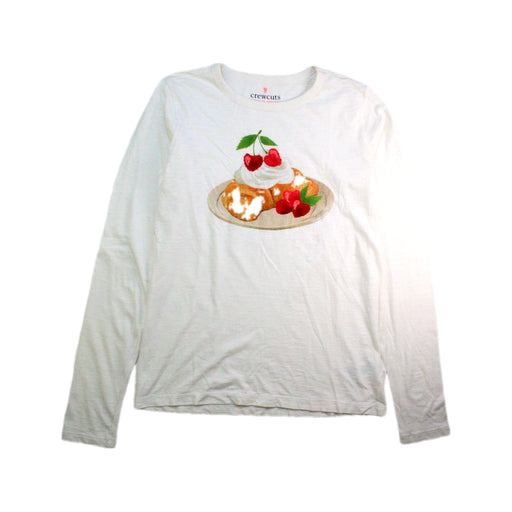 A White Long Sleeve Tops from Crewcuts in size 12Y for girl. (Front View)