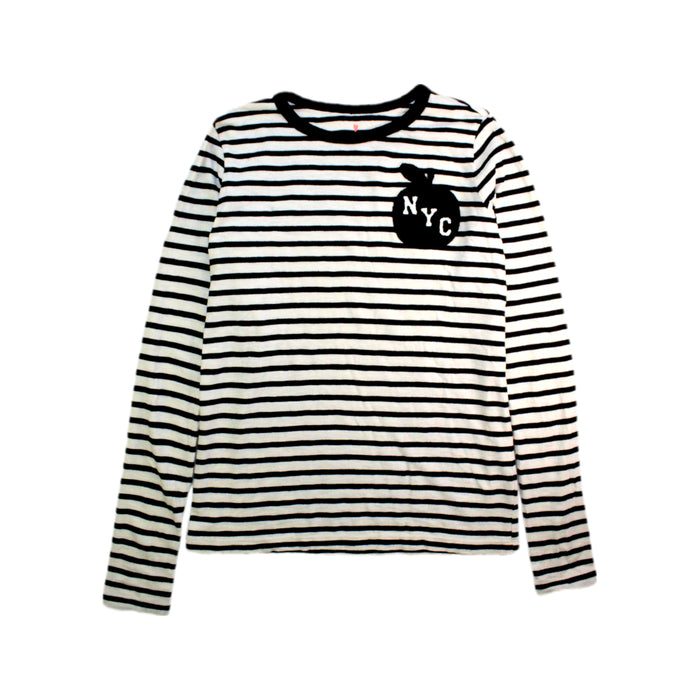A Black Long Sleeve T Shirts from Crewcuts in size 12Y for girl. (Front View)