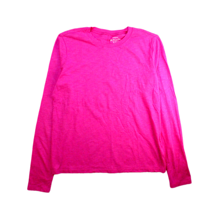 A Pink Long Sleeve T Shirts from Crewcuts in size 12Y for girl. (Front View)
