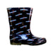 A Navy Rain Boots from Seed in size 5T for boy. (Front View)