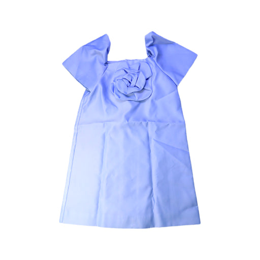 A Blue Short Sleeve Dresses from Seed in size 8Y for girl. (Front View)