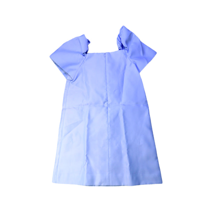 A Blue Short Sleeve Dresses from Seed in size 8Y for girl. (Back View)