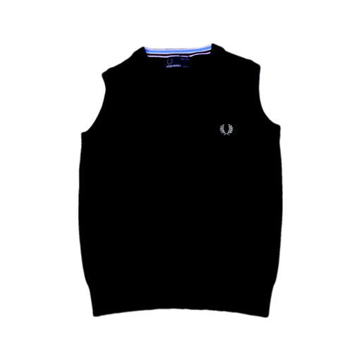 A Black Sweater Vests from Fred Perry in size 4T for neutral. (Front View)