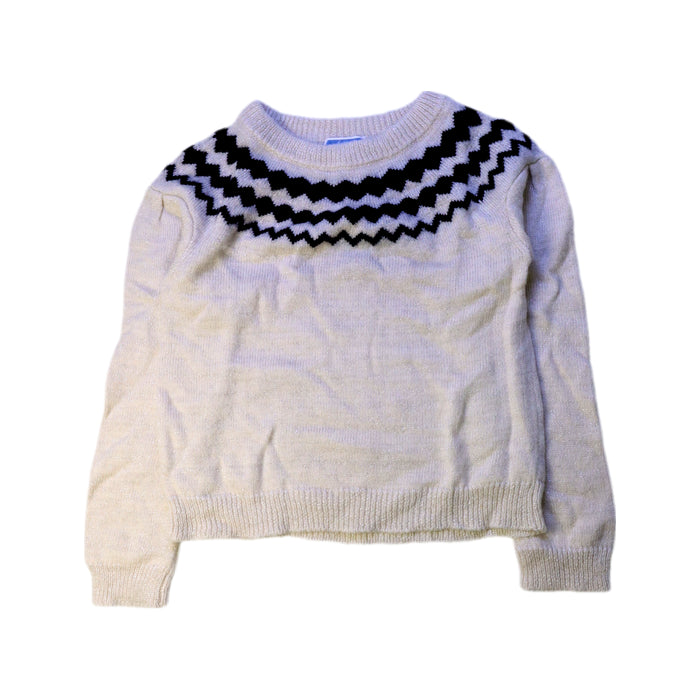 A Beige Knit Sweaters from Jacadi in size 6T for girl. (Front View)