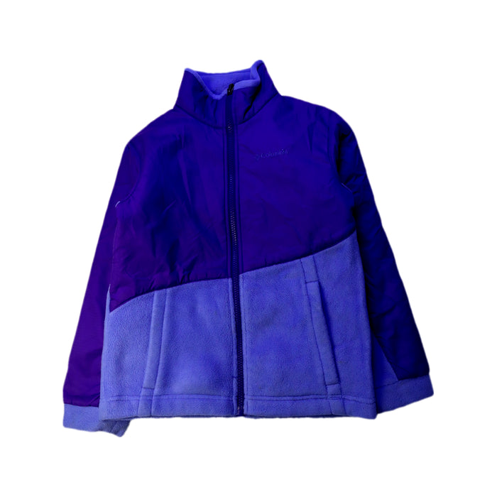 A Purple Lightweight Jackets from Columbia in size 8Y for neutral. (Front View)