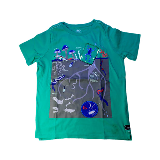 A Green Short Sleeve T Shirts from Joules in size 9Y for neutral. (Front View)