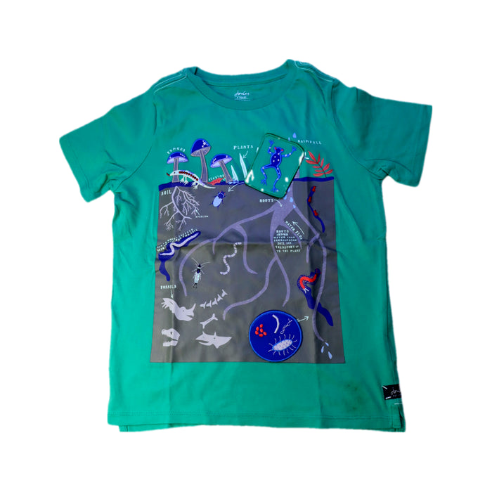 A Green Short Sleeve T Shirts from Joules in size 9Y for neutral. (Front View)