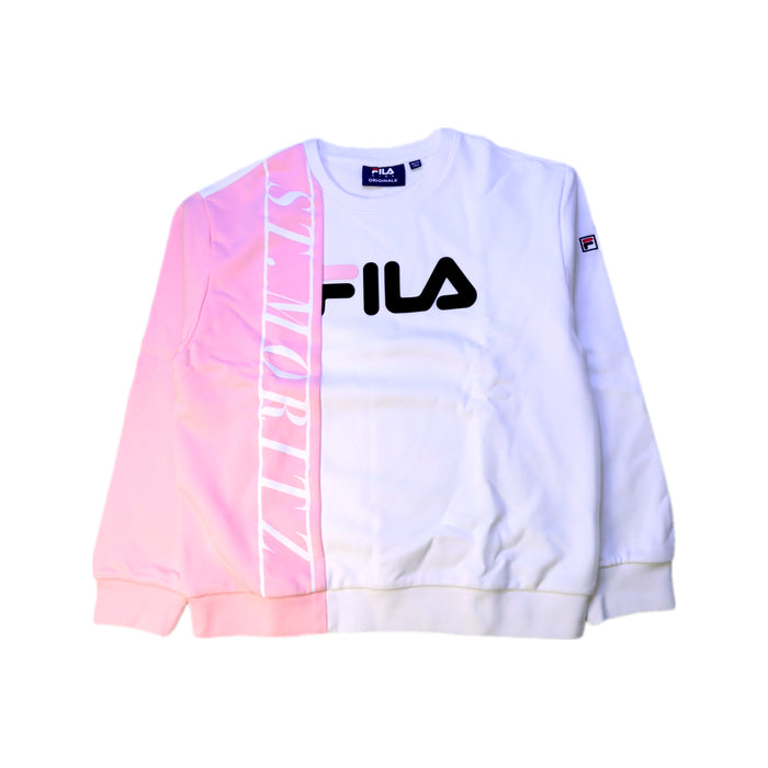A White Crewneck Sweatshirts from Fila in size 12Y for girl. (Front View)