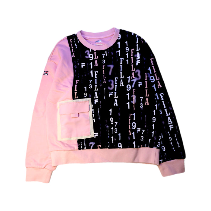 A Pink Crewneck Sweatshirts from Fila in size 12Y for girl. (Front View)