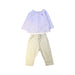 A White Pants Sets from Balabala in size 6-12M for neutral. (Front View)