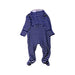 A Navy Long Sleeve Rompers from Jojo Maman Bébé in size 6-12M for boy. (Back View)